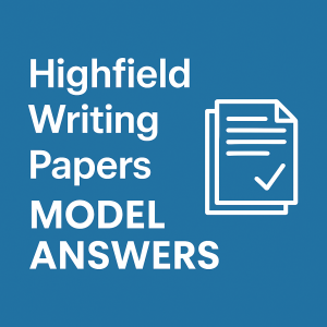 Highfield Model Answers