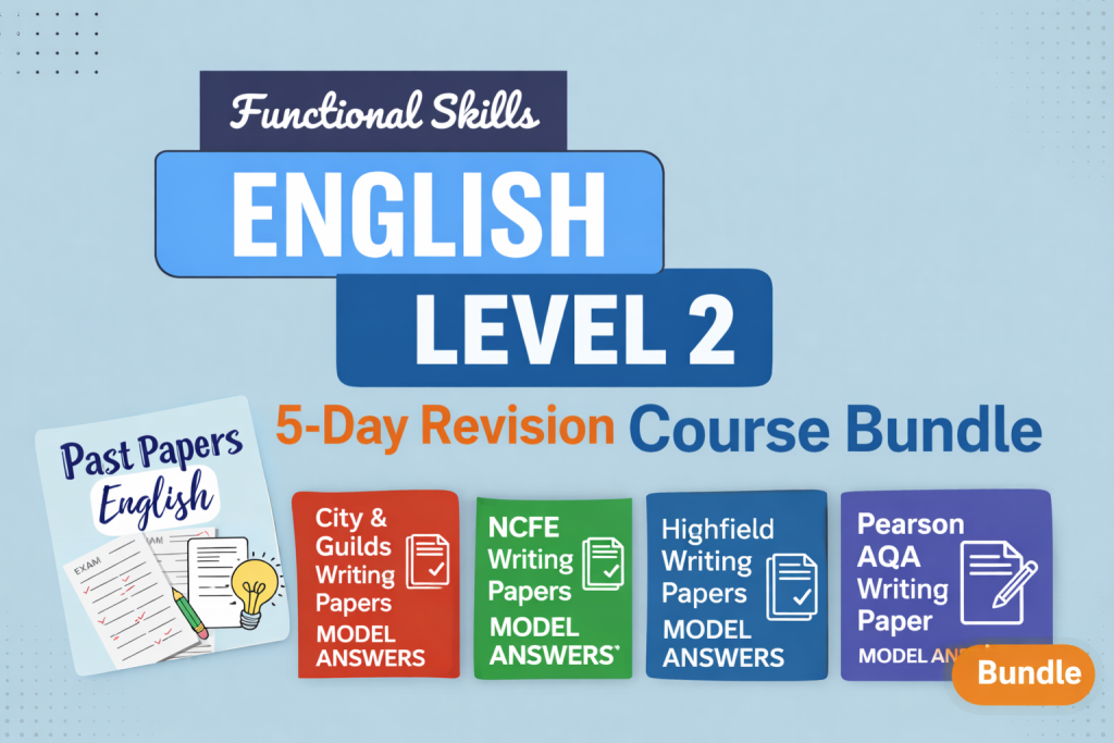 Functional Skills Level 2 English - 5-Day Revision Course Bundle