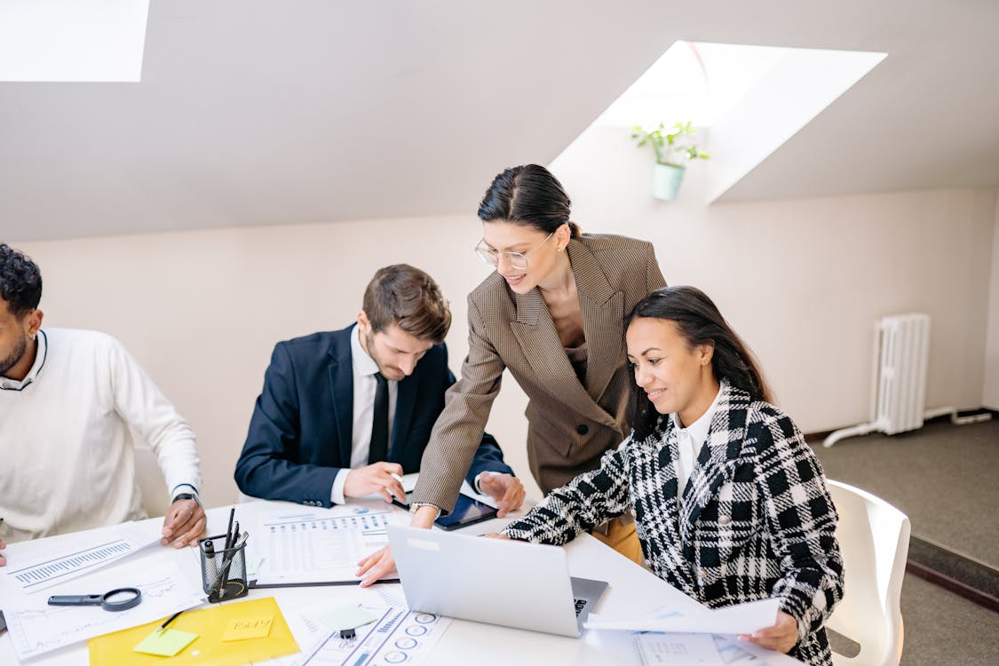 Employee reviewing documents
